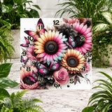 Floral Butterfly 7 Clock Sublimation Wrap