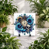 Floral Skull 3 Clock Mockup