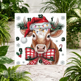 Festive Cow Clock Sublimation Wrap