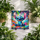 Colorful Stitch 4 Clock Mockup