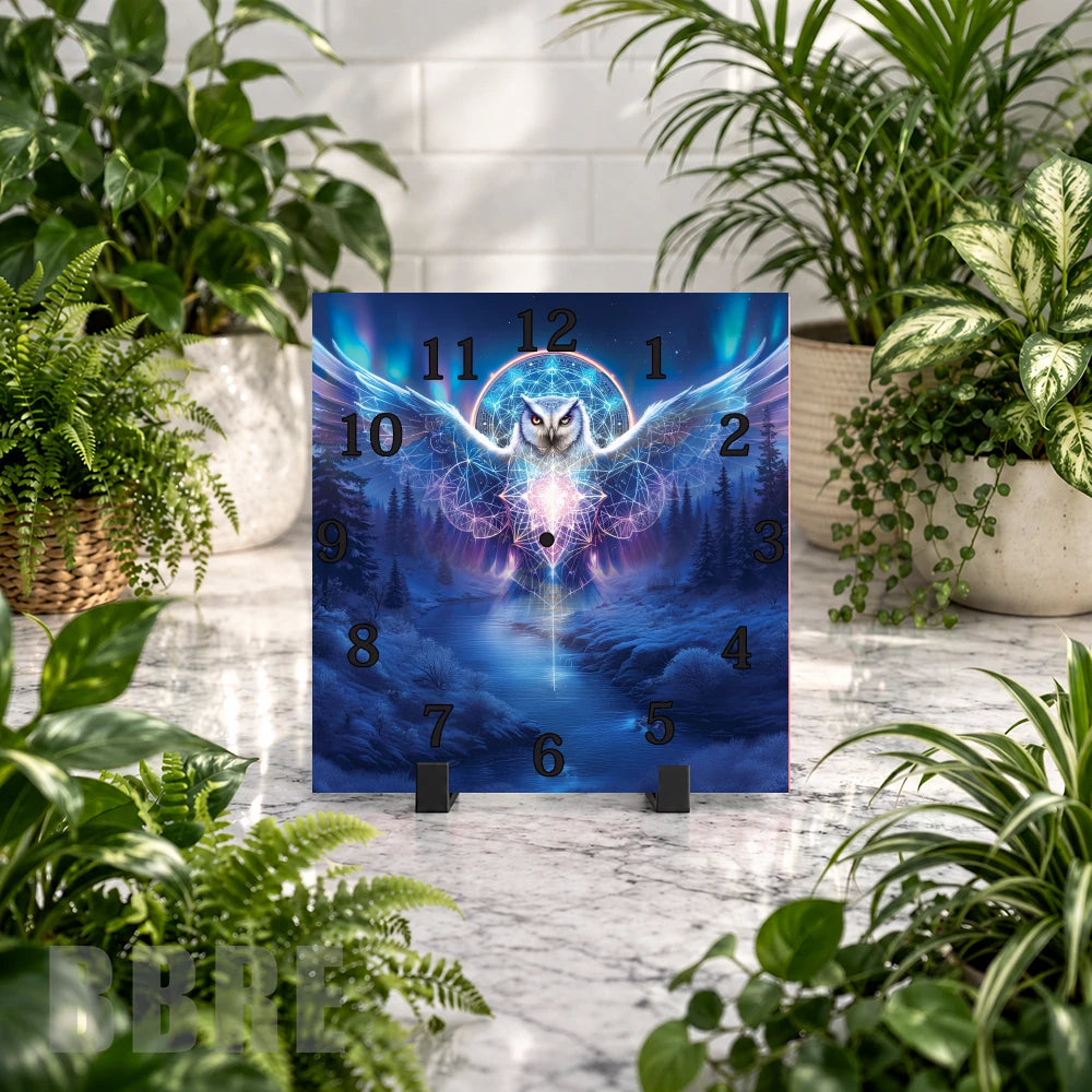 Mystic Owl 3 Clock Mockup