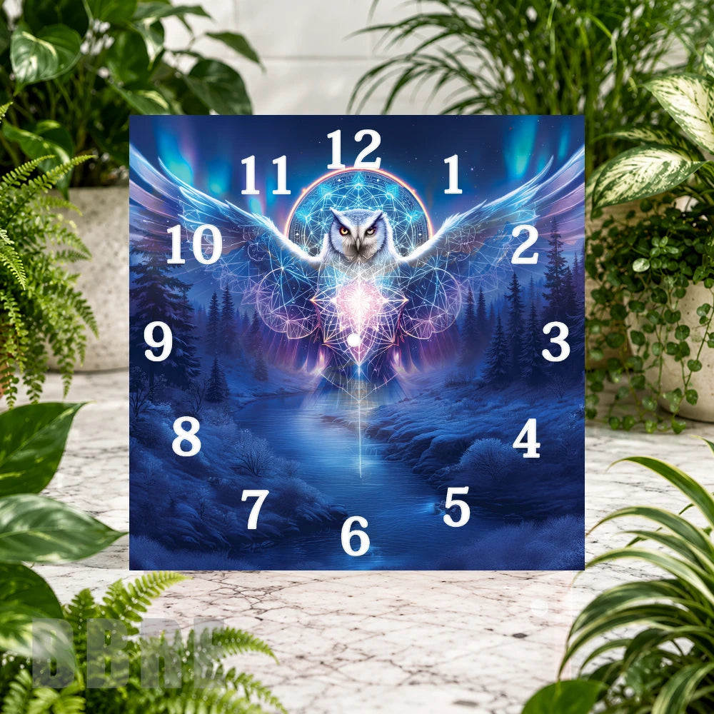 Owl Spirit Clock Sublimation Wrap
