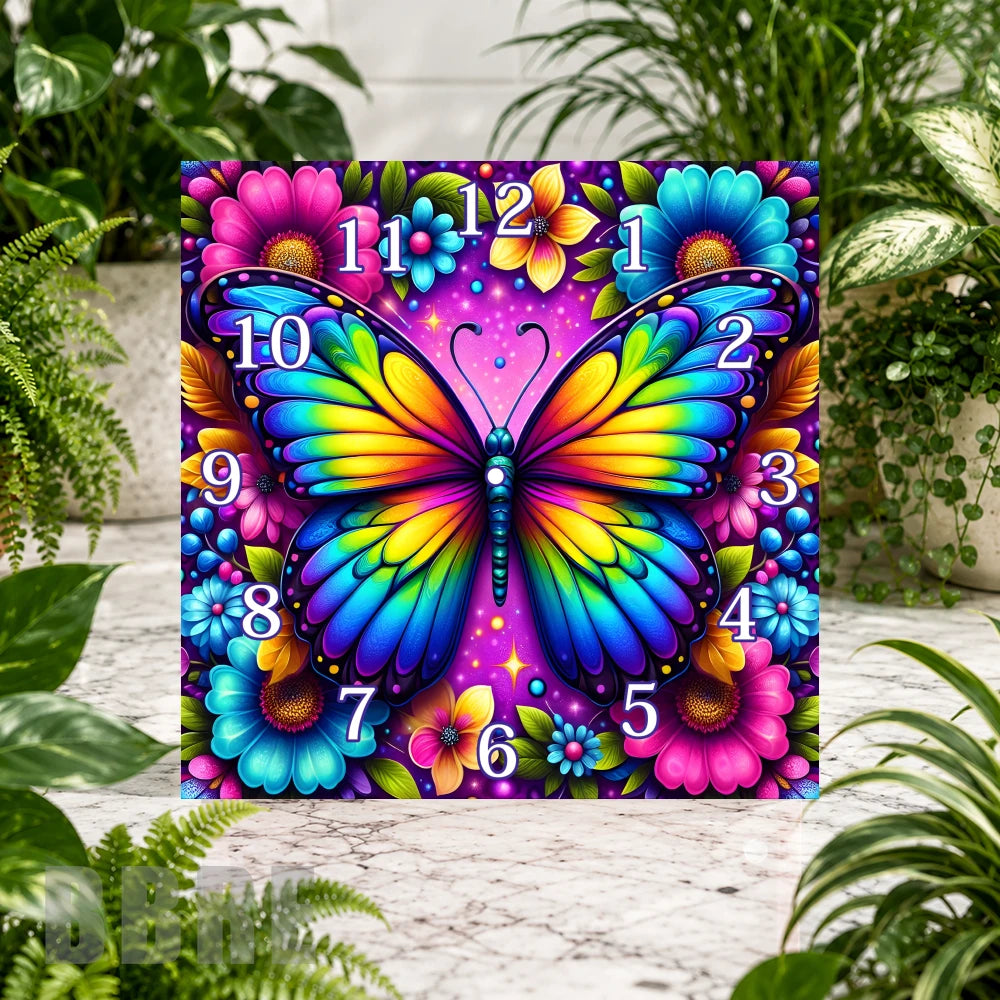 Butterfly Blossom 6 Clock Sublimation Wrap