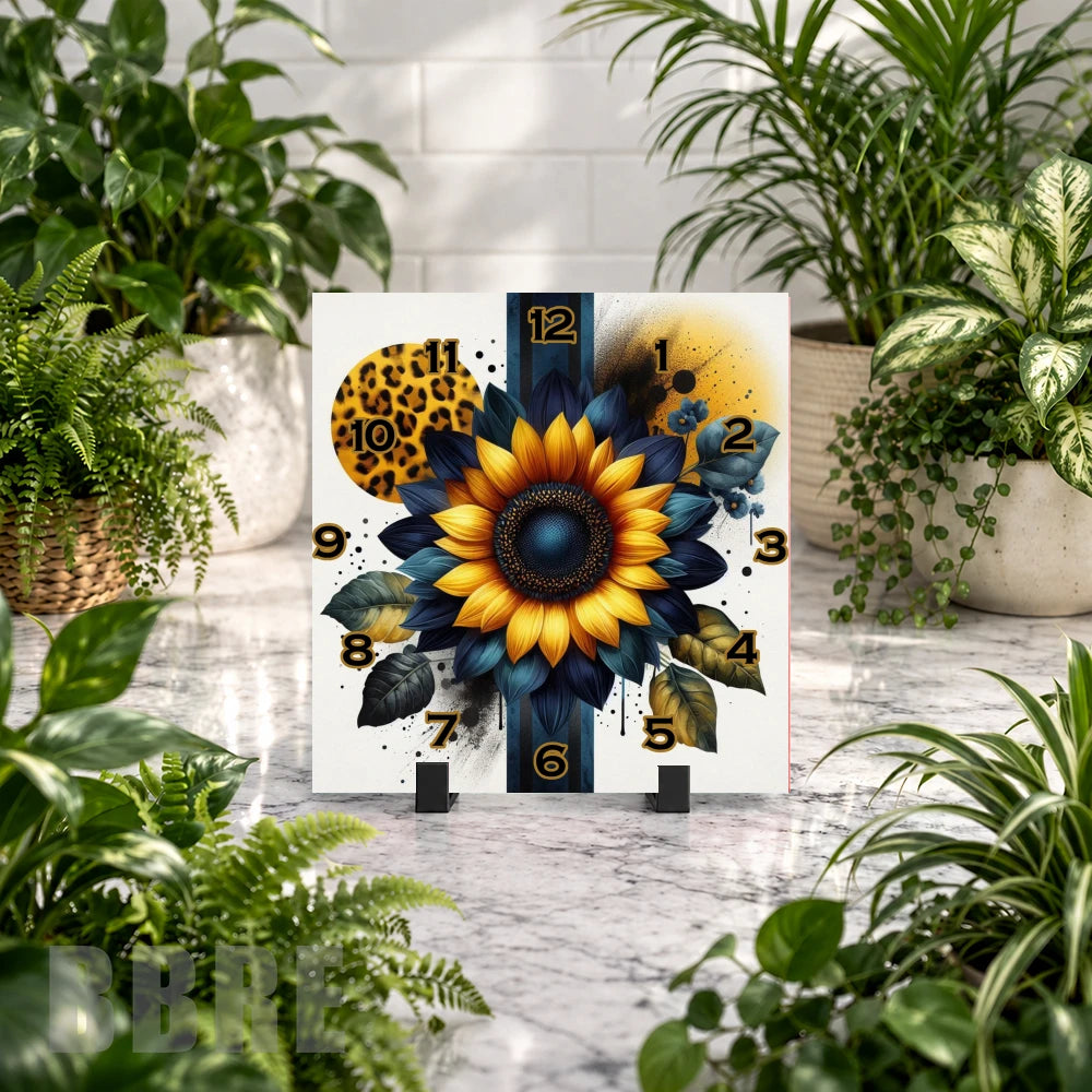 Sunflower Splash Clock Mockup