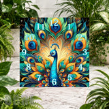 Peacock Elegance 3 Clock Sublimation Wrap