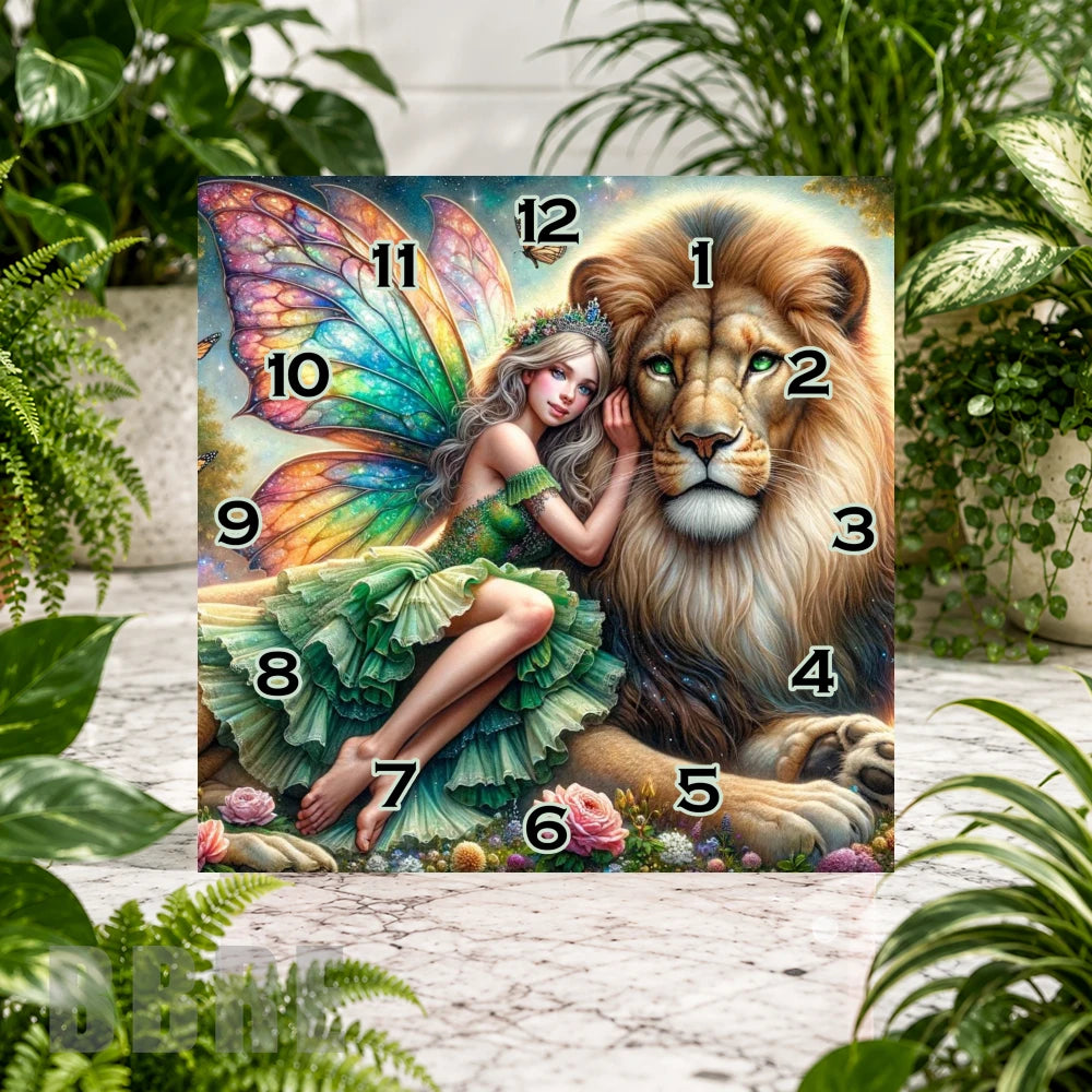 Fairy Lion Clock Sublimation Wrap