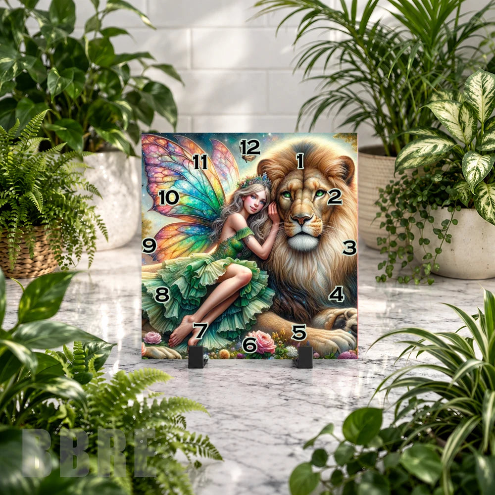 Fairy Lion Clock Mockup