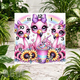 Flamingo Fun Clock Sublimation Wrap