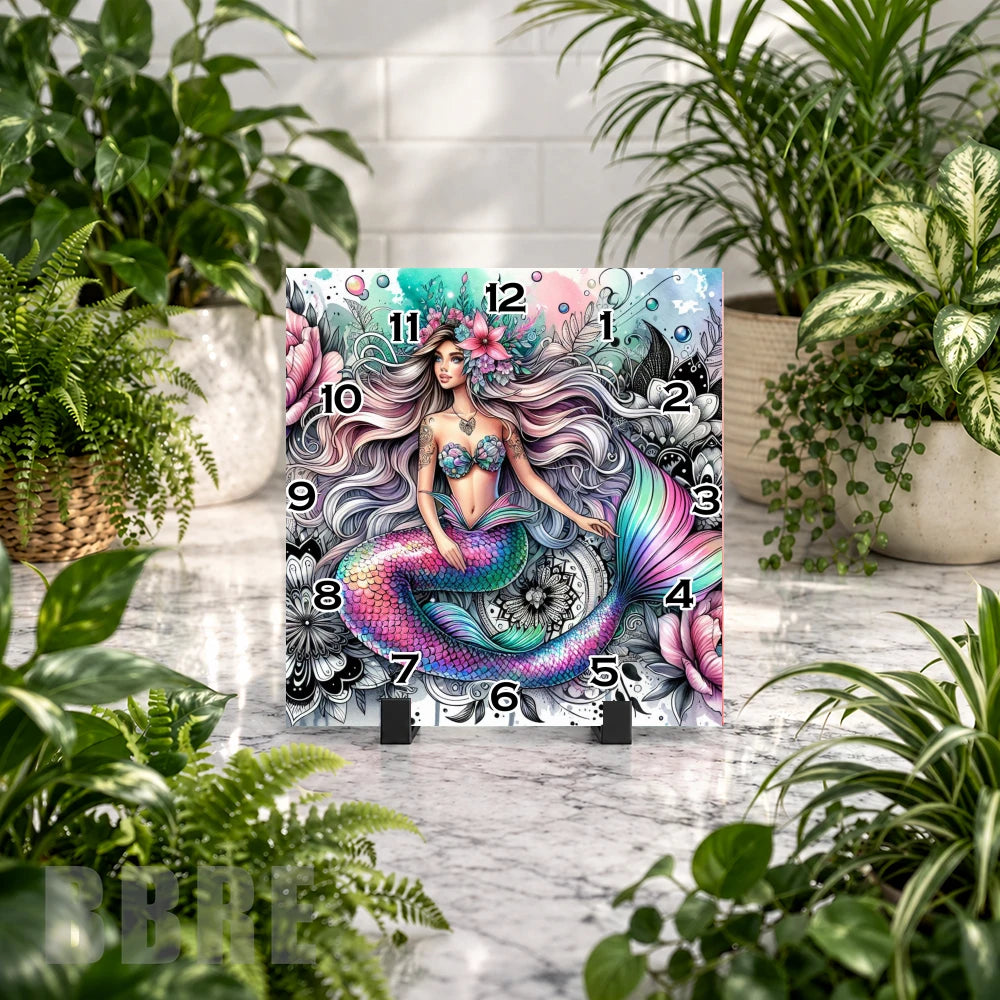 Mermaid Fantasy Clock Mockup