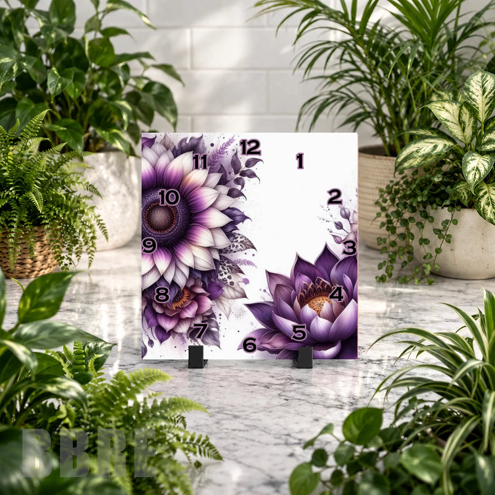 Floral Elegance Clock Mockup