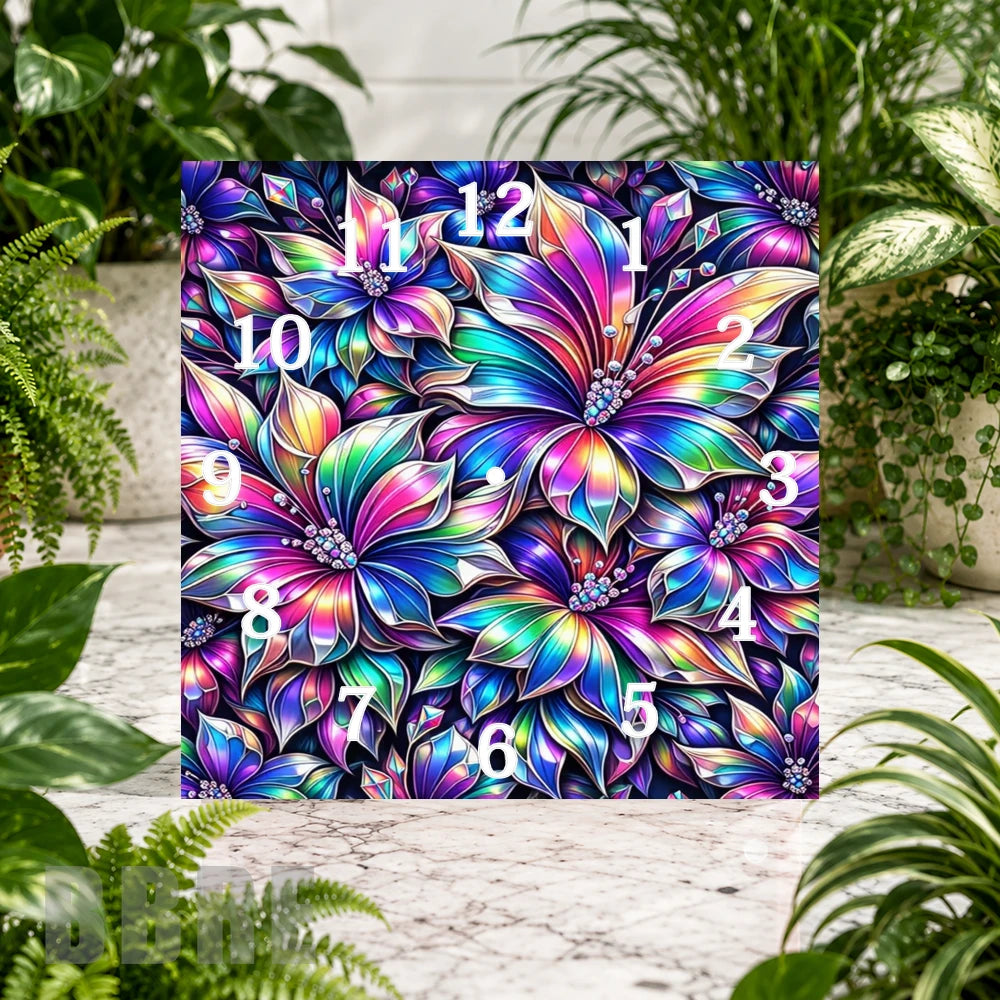 Floral Fantasy Clock Sublimation Wrap