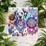 Dalmatian Floral Clock Sublimation Wrap