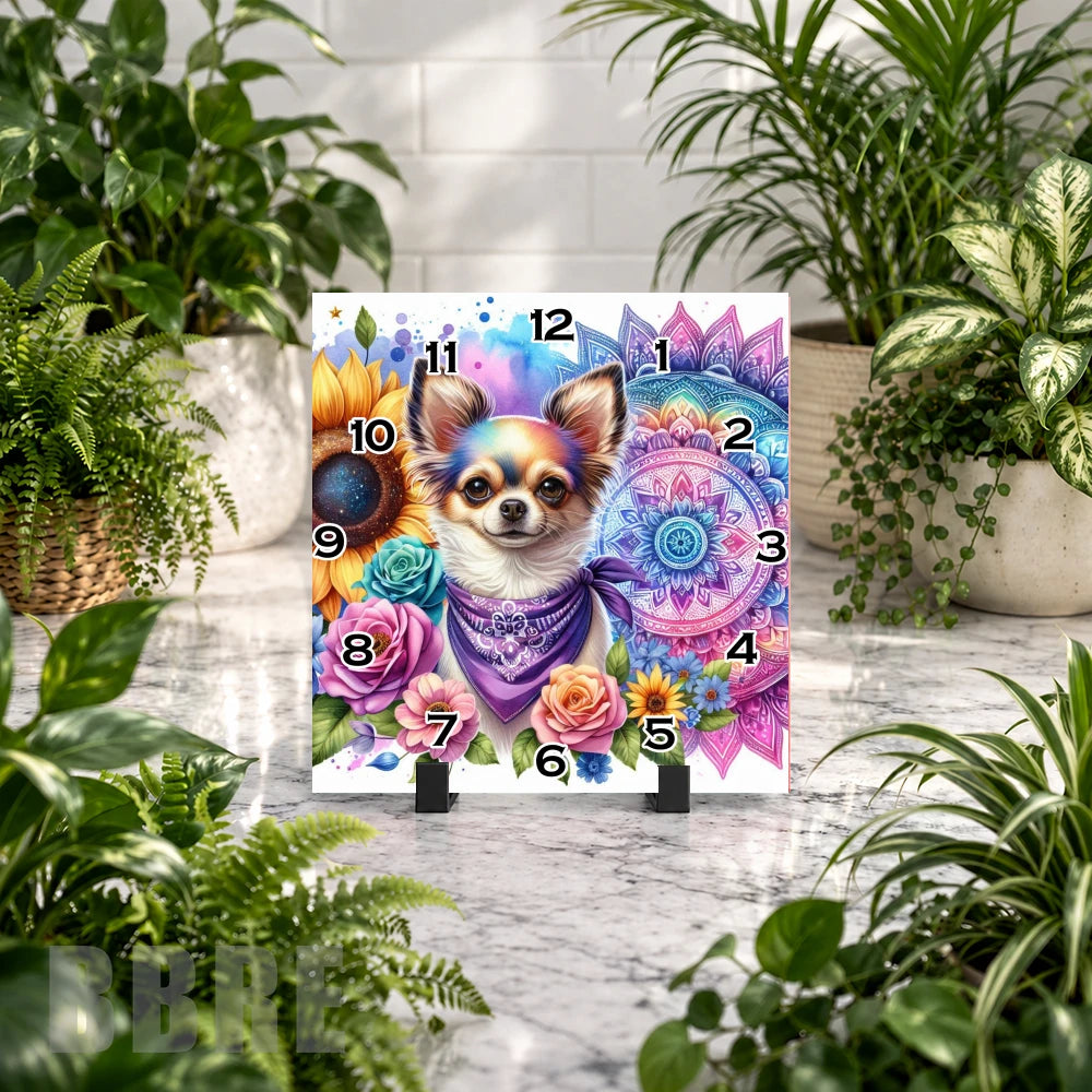 Charming Chihuahua Clock Mockup