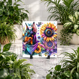 Floral Doberman Clock Mockup