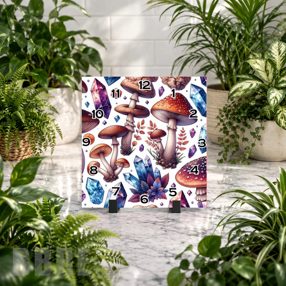 Mushroom Crystal Clock Mockup
