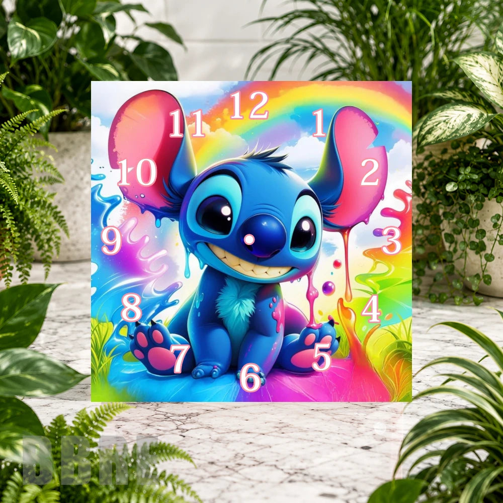 Colorful Stitch 6 Clock Sublimation Wrap