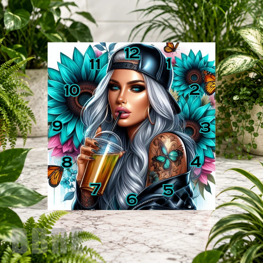 Butterfly Beauty 2 Clock Sublimation Wrap