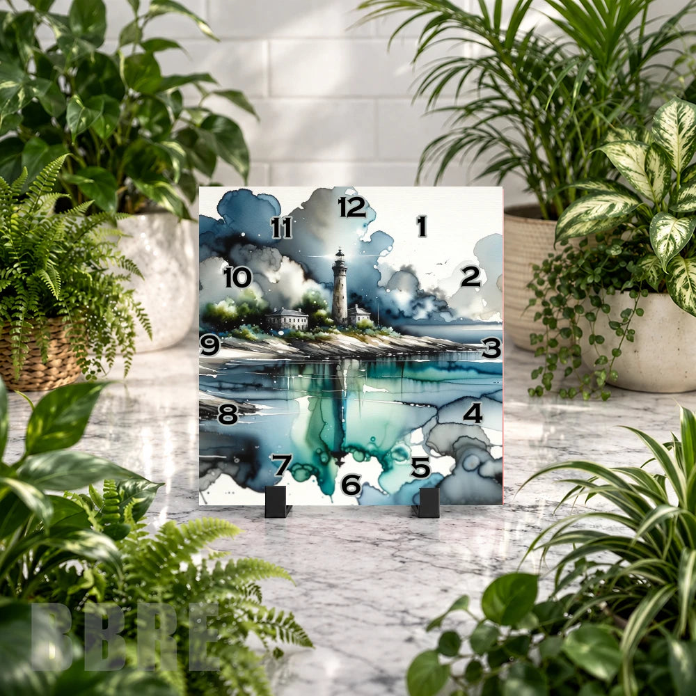 Lighthouse Serenity Clock Mockup