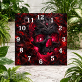 Crimson Skull 2 Clock Sublimation Wrap