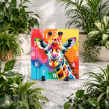 Colorful Giraffe Clock Mockup