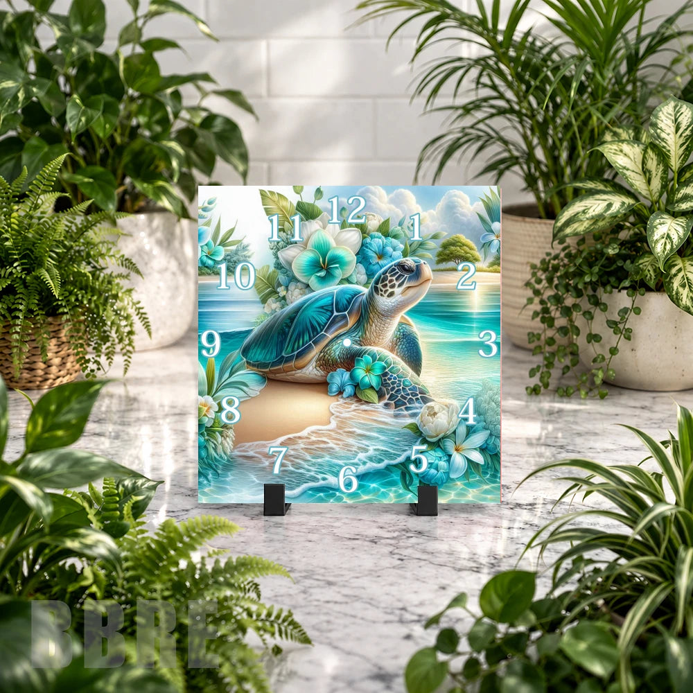 Turtle Serenity Clock Mockup