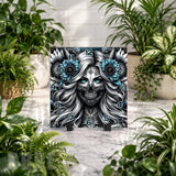 Skull Floral 2 Clock Mockup