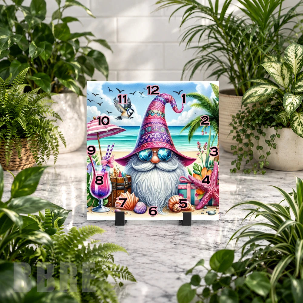 Beach Gnome Clock Mockup