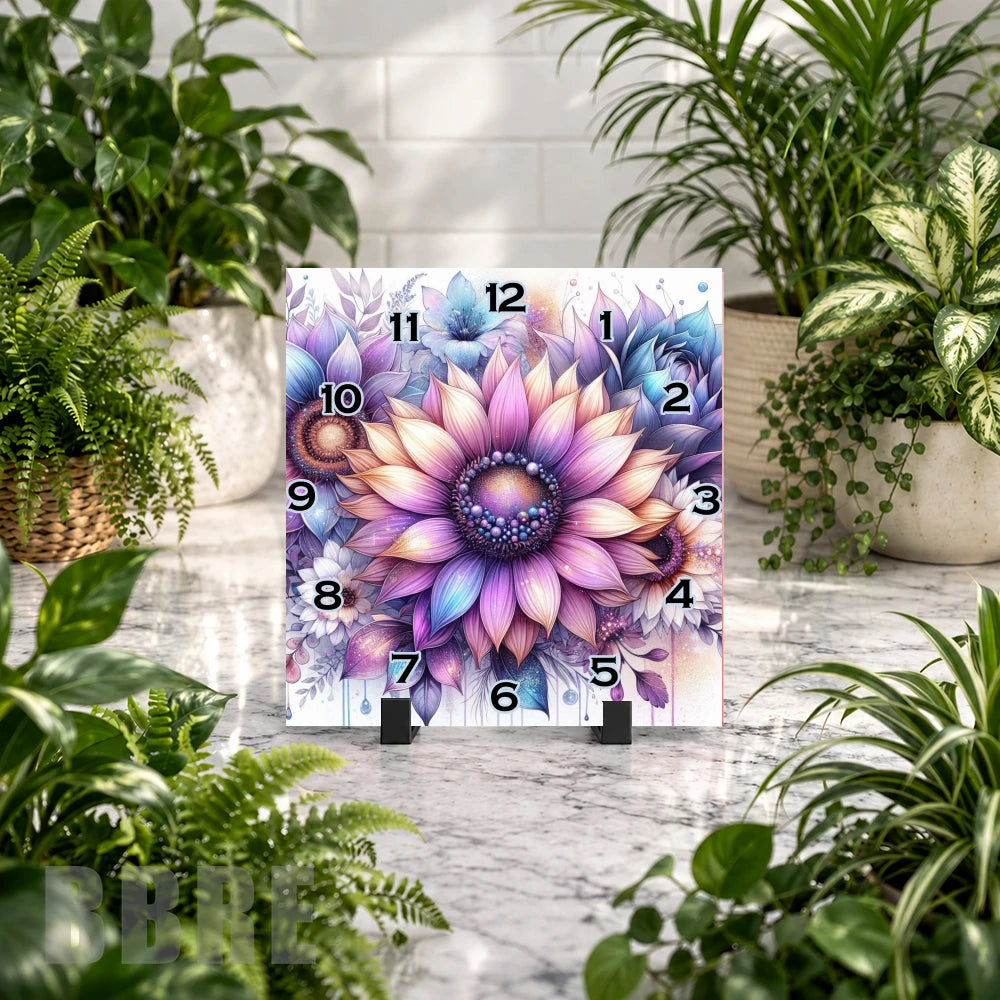 Floral Clock 10 Clock Mockup