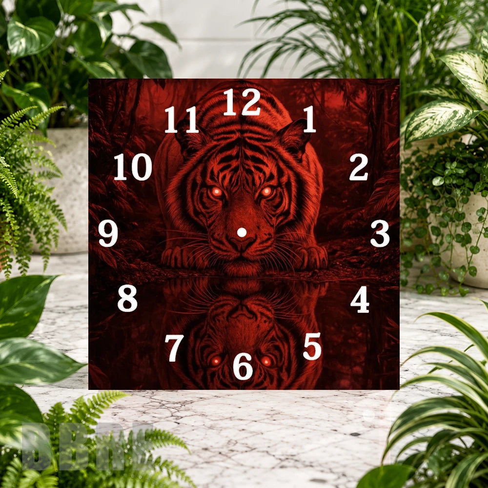 Tiger Reflection Clock Sublimation Wrap