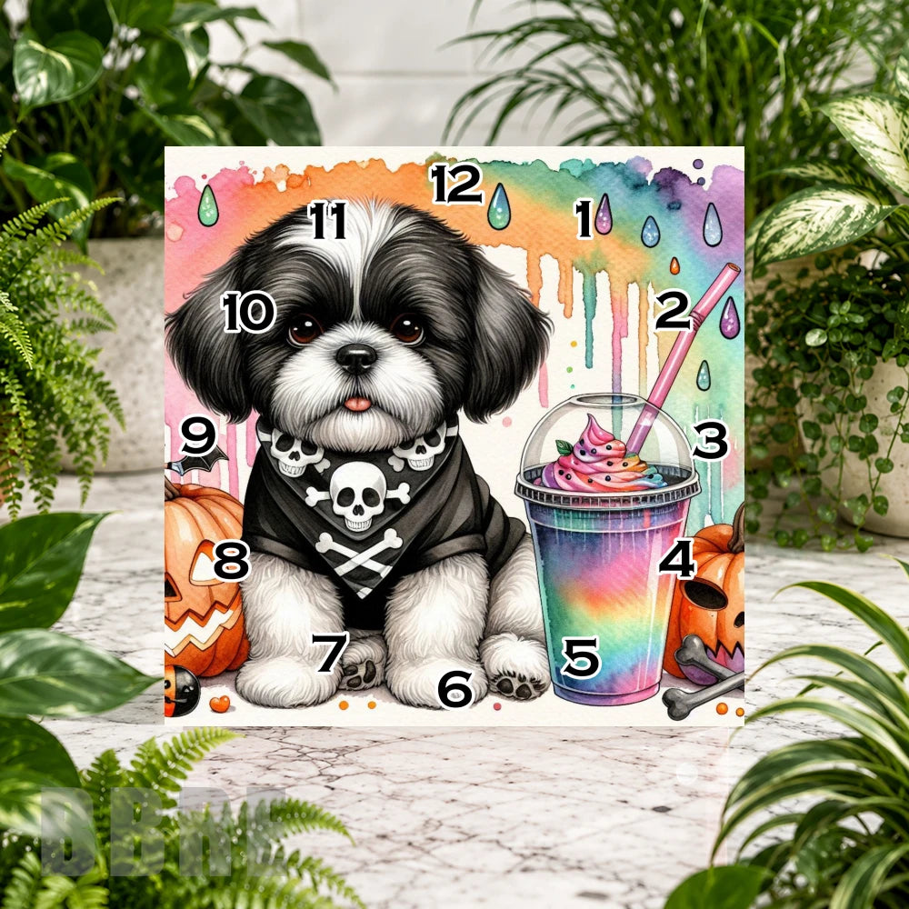 Puppy Clock Clock Sublimation Wrap