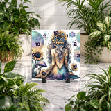 Sunflower Goddess Clock Mockup