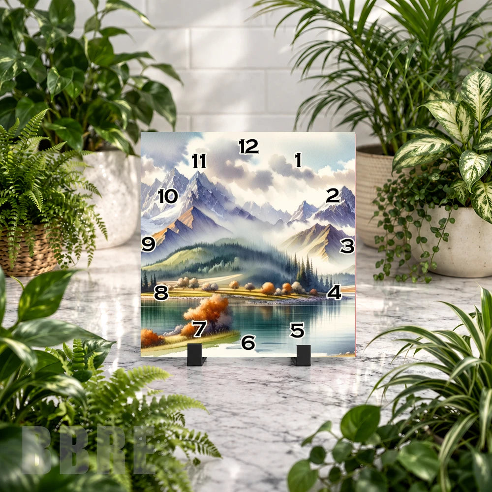 Mountain Lake Clock Mockup
