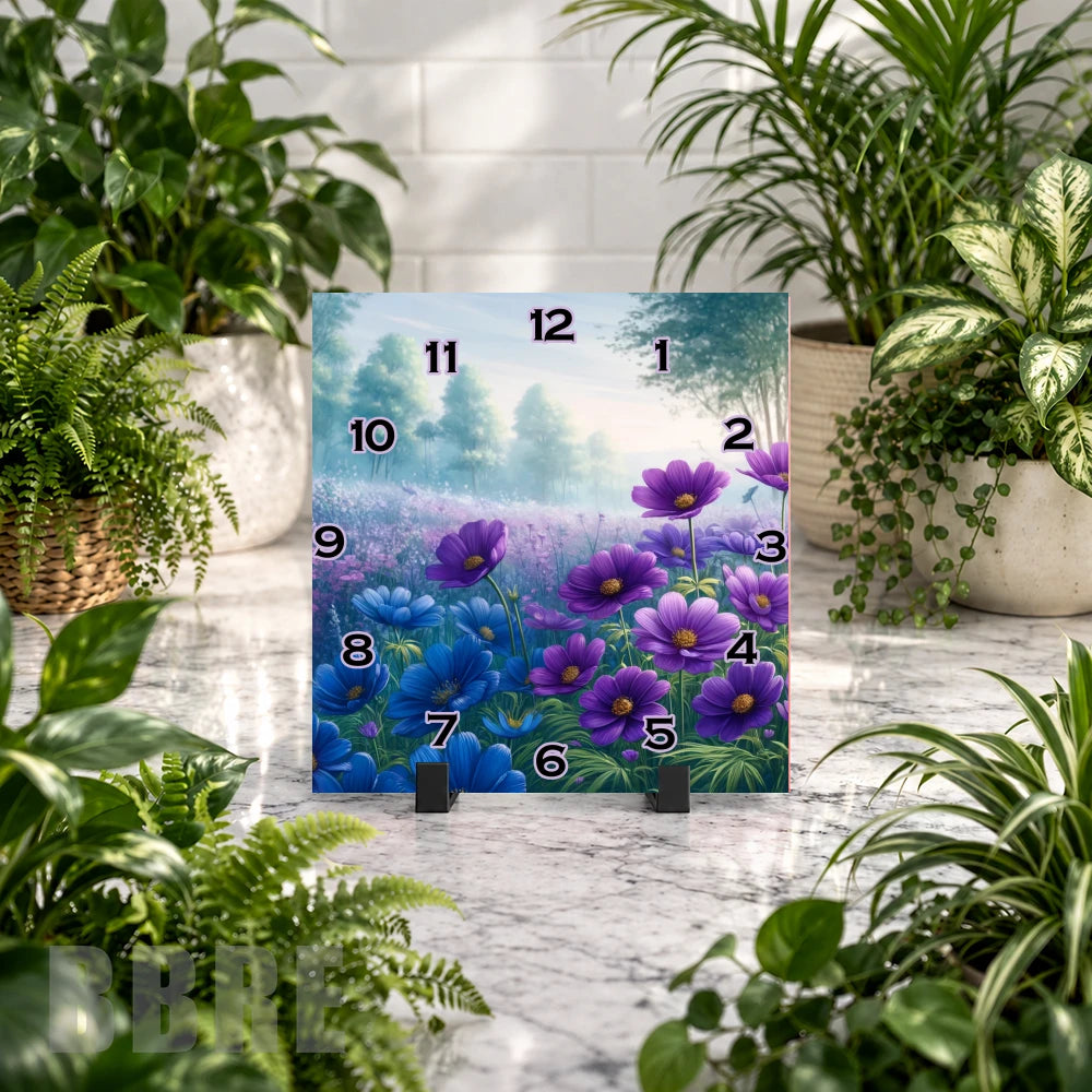 Floral Garden Clock Mockup