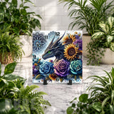 Dragon Floral Clock Mockup