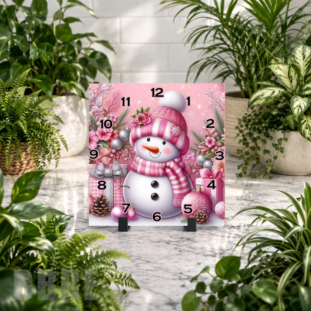 Snowman Delight Clock Mockup