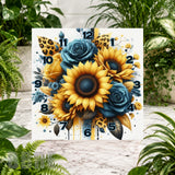 Sunflower Elegance 3 Clock Sublimation Wrap