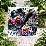 Floral Cowboy 2 Clock Sublimation Wrap