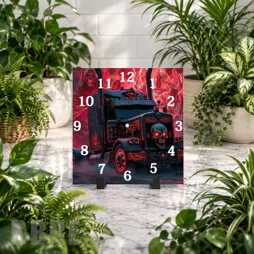 Haunted Truck Clock Mockup