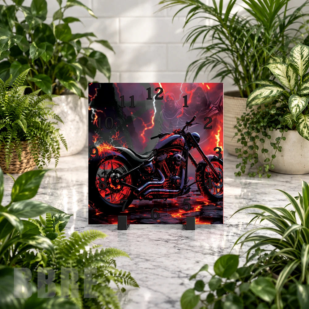 Motorcycle Fury Clock Mockup