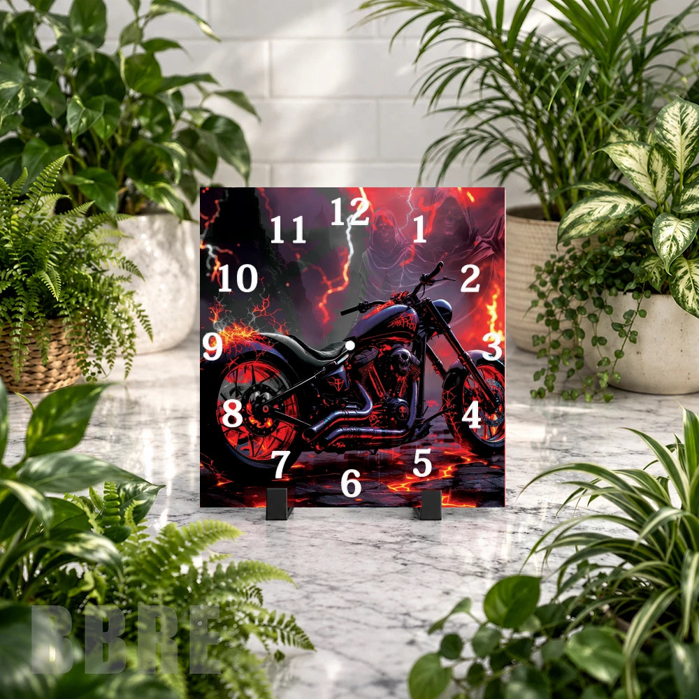 Motorcycle Fury 2 Clock Mockup