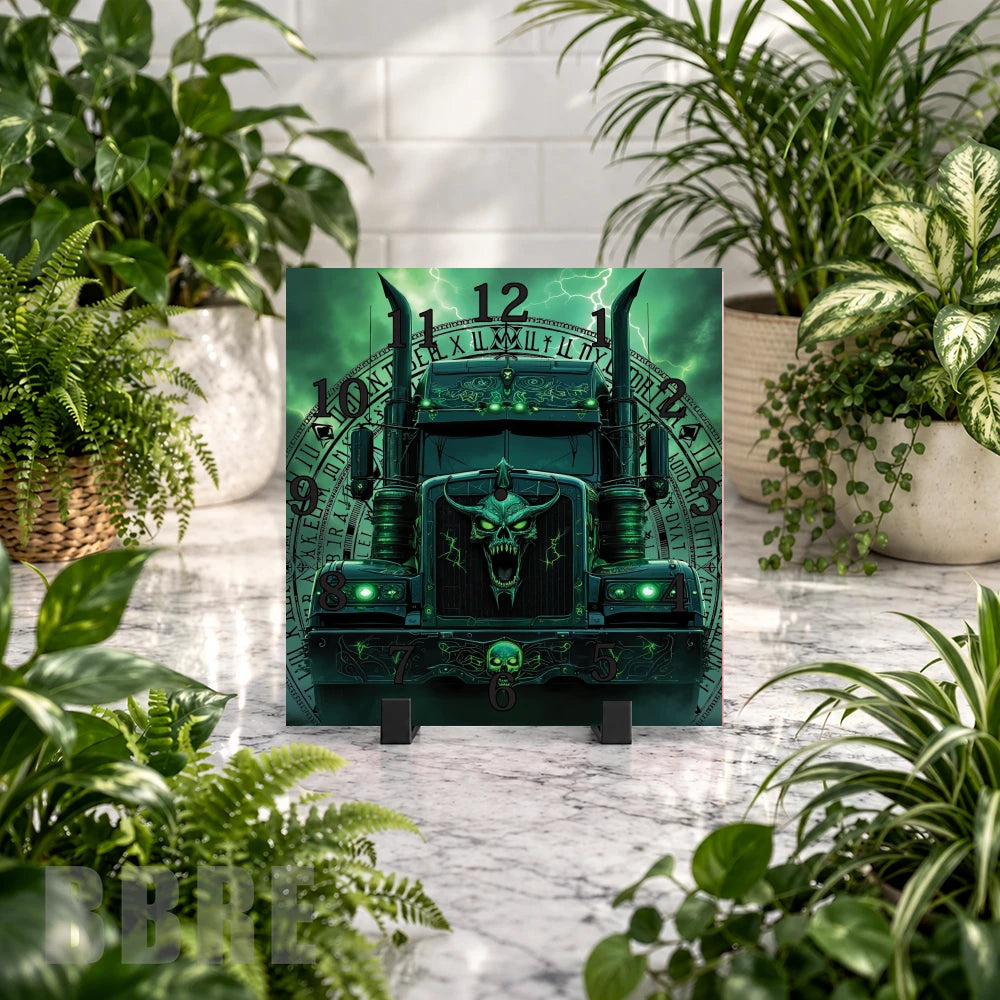Haunted Truck 3 Clock Mockup