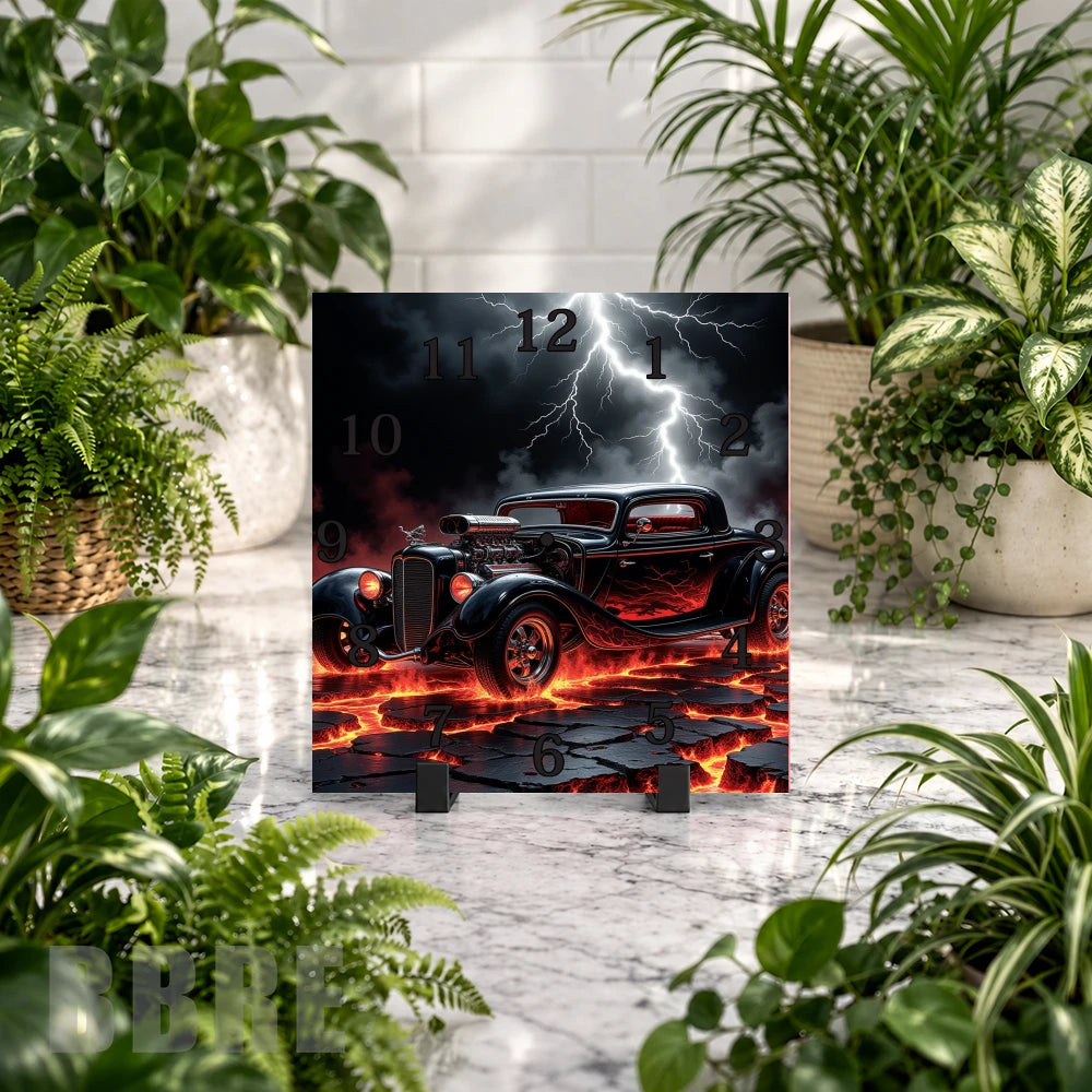 Classic Hotrod 2 Clock Mockup