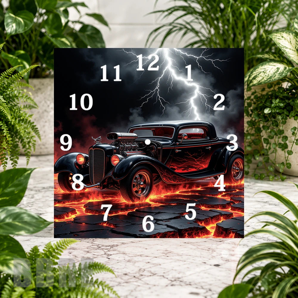 Classic Car 2 Clock Sublimation Wrap