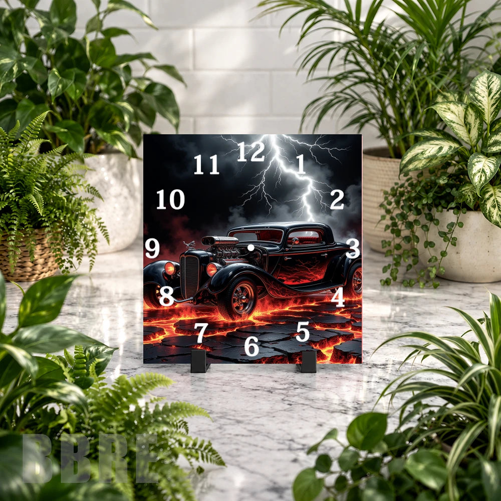 Classic Car 2 Clock Mockup