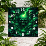 Green Skull Clock Sublimation Wrap