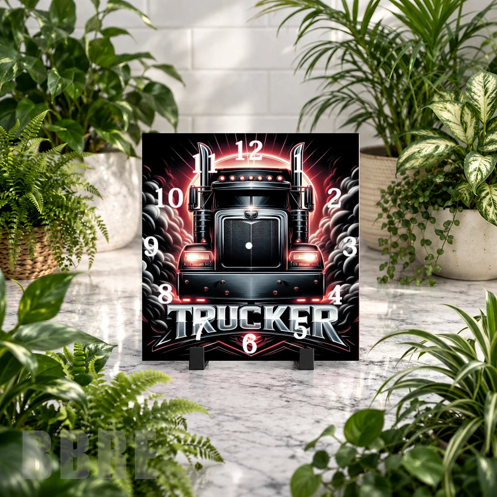 Trucker Clock Clock Mockup