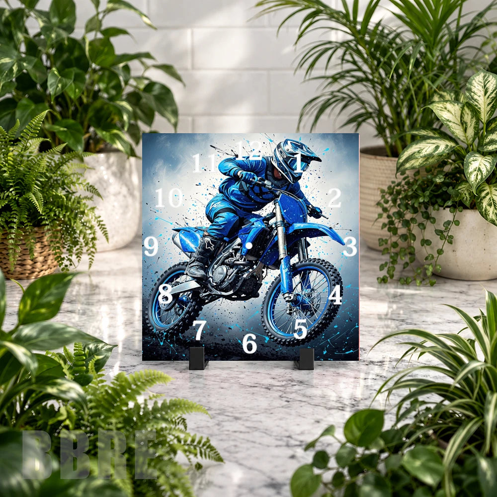 Motocross Action Clock Mockup