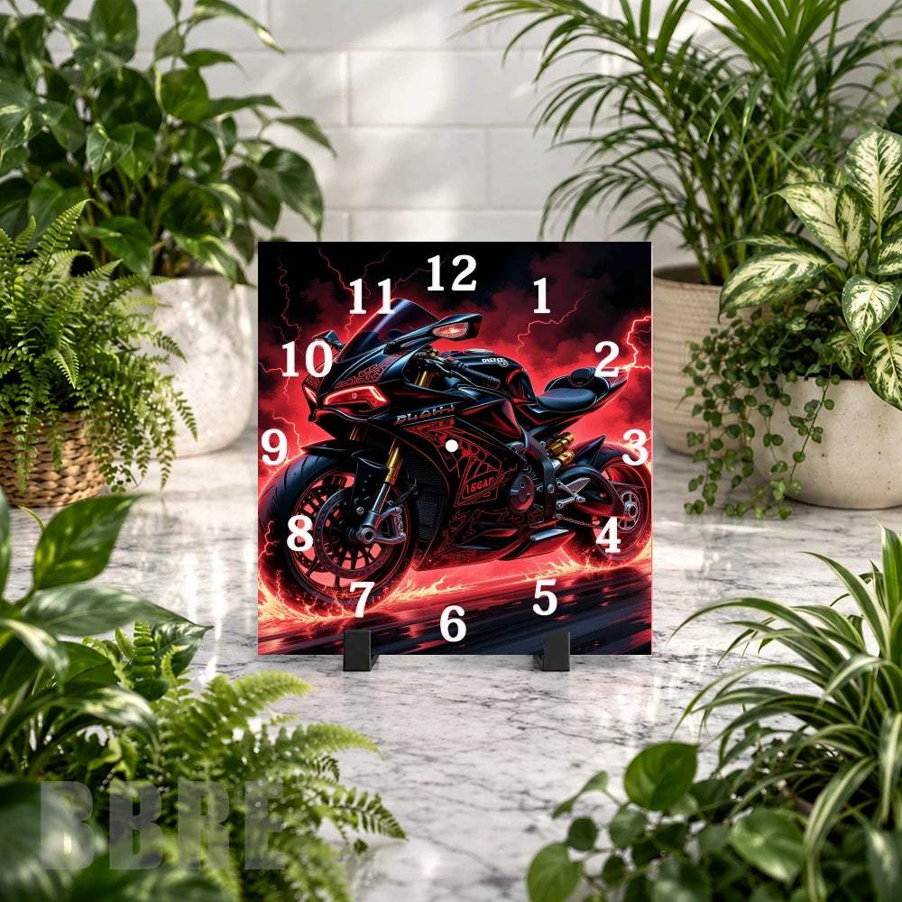 Racing Motorcycle 3 Clock Mockup