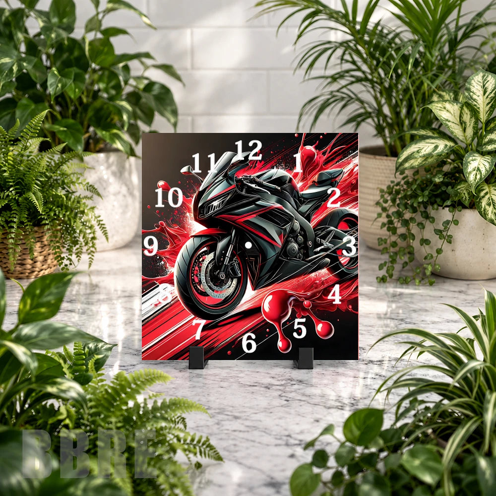 Racing Motorcycle 5 Clock Mockup