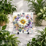 Floral Square 2 Clock Mockup